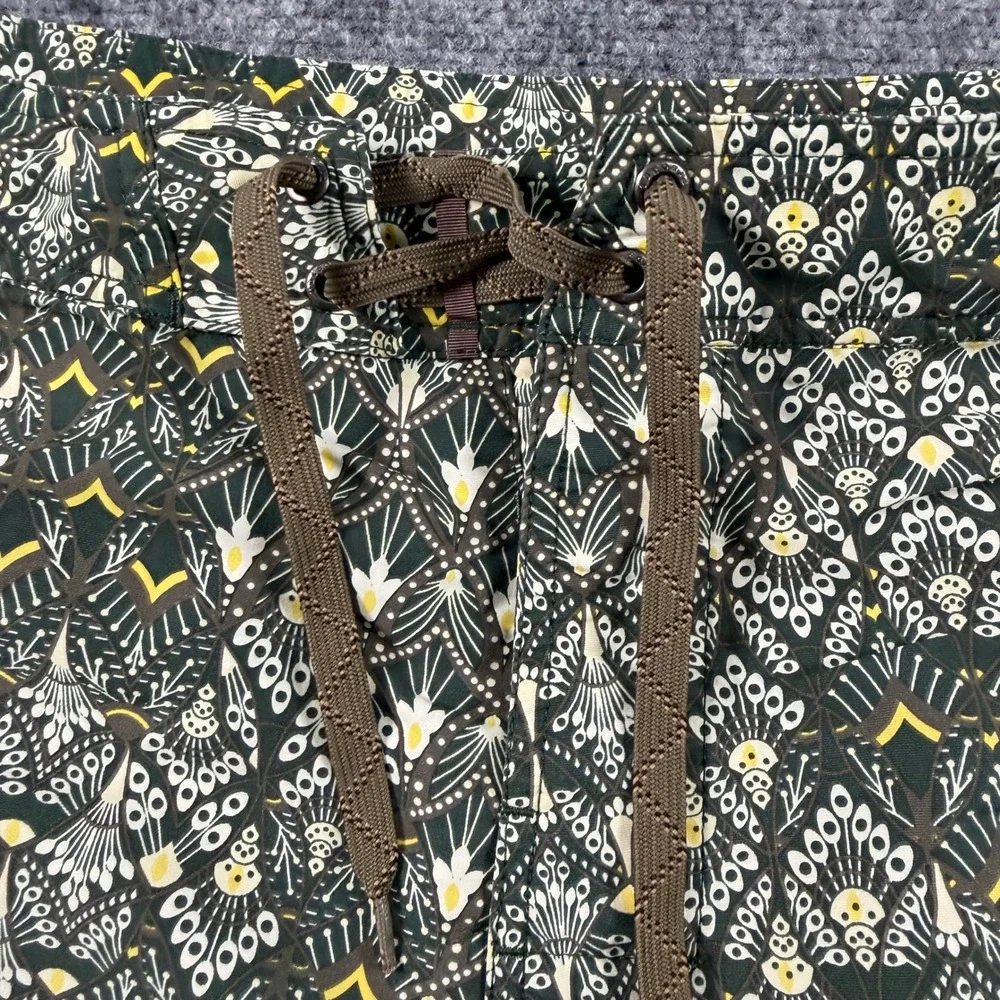 Patagonia Board Shorts Mens 38 Green Geometric Fan Print Swim Trunks Surf Beach